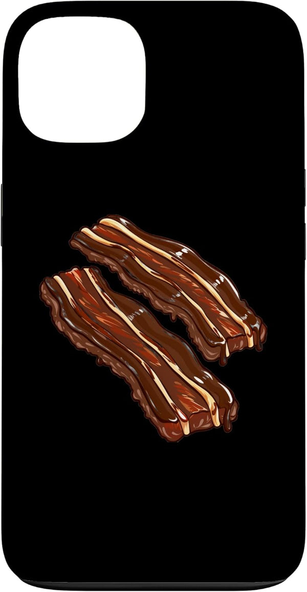 Chocolate Covered Bacon American Food Designs Chocolate Covered Bacon With A Cartoon Style Case for iPhone 13