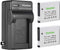 Kastar Battery (2-Pack) and AC Charger for Canon NB-8L, CB-2LA, CB-2LAE, PowerShot A2200, A3000 is, A3100 is, A3200 is,