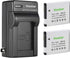 Kastar Battery (2-Pack) and AC Charger for Canon NB-8L, CB-2LA, CB-2LAE, PowerShot A2200, A3000 is, A3100 is, A3200 is,