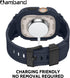 amBand Case Screen Protector Bands Compatible with Apple Watch Ultra 2/1 49mm, Navy Blue Rugged Cover Strap & 9H Glass