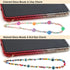 6PCS Taouzi Beaded Phone Charms Strap Fruit Star Faux Pearl Rainbow Beads Phone Chains Beaded Lanyard for Camera Key