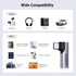 UGREEN 2 Pack USB C to 3.5mm Audio Adapter, Type C Aux Headphone Jack DAC Stereo Mic HiFi Right Angle Dongle for iPhone