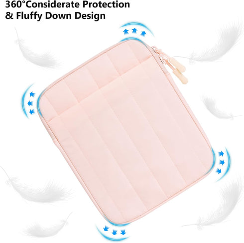 COOTHINE 6.8-7 Inch Puffy Sleeve Pouch for Kindle/eReader/eBook (Puffy Pink)