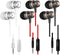3 Packs Earphones with Remote & Microphone, In-Ear Stereo Sound, Noise Isolating for Smartphones, Laptops, Gaming