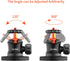 UURIG BH07 Magnetic Camera Mount with 360° Ball Head, Magnetic Base Stand for GoPro, Action Cameras