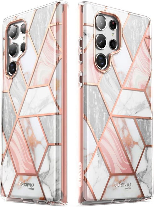 i-Blason Cosmo Series Protective Case for Samsung Galaxy S22 Ultra 5G (2022 Release), Slim Stylish with Built-in Screen