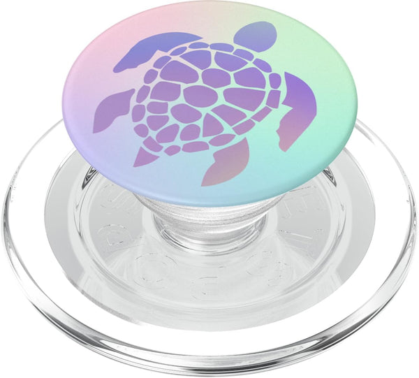Purple Teal Sea Turtle PopSockets PopGrip for MagSafe