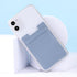 2Pack Leather Phone Card Holder, Adhesive Stick On Credit Card Pocket for Back of iPhone and Android Cases - Blue