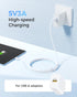 Cable Matters 3-Pack Extreme Flexible Long USB A to USB C Cable 10ft White, USB to USB C Charging Cable for iPhone