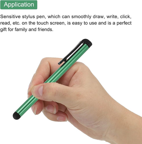 MECCANIXITY 10pcs Green Stylus Pens for Touch Screens, Universal Capacitive Pencil Sensitivity for Phone Tablet Devices