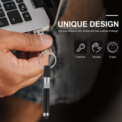 Mikikit 12 Stylus Pen with Keyring, Pcs Stylus Pens for Touch Screens Keychain Plastic Touch Screen Ballpoint Pen Key