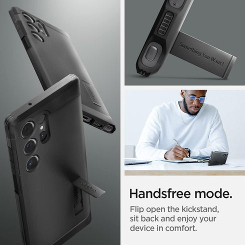 Galaxy S23 Ultra Case (2023) - Spigen Tough Armor in Black - Ultimate protection and style for your device.