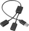 SAISN USB Y Splitter Cable 1 Male to 2 Female USB Hub 2.0