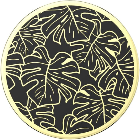 PopSockets Adhesive Phone Grip, Holder, Phone Stand, Flower - Enamel Monstera