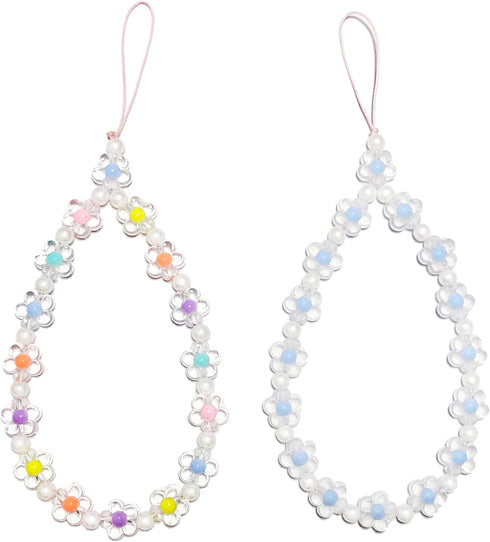 Beaded Mobile Phone Lanyard Wrist Strap, Y2K Cute Phone Charms for Women, Anti-Lost Chains