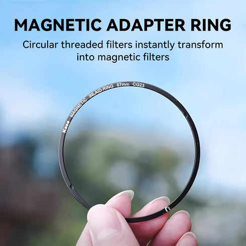 82mm 0.5s Kase Magnetic Adapter Ring, Aviation Aluminum Snap-On Frame for CPL/ND/UV Filters, No Light Leak & Vignette