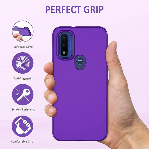 PUJUE Motorola Moto-G Pure Phone Case, Rugged Bumper Shockproof Drop Protective TPU Cover for G Play 2023 | G Power
