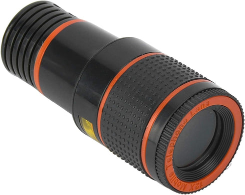 Telescopic Phone Objectif, Clip On Lens Zoom, 12X Telephoto Lens Kit for Mobile Phone and Tablet