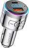 LENCENT Bluetooth 5.3 FM Transmitter, Full Metal Car Adapter with PD 20W & QC3.0 Fast Charger