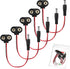 CHANZON UL Wires 9v Battery Connector Plug, 5 Pack Jack T-Type for Arduino Battery Power Leather Clip with Center