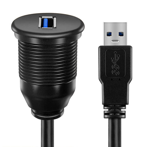 ICESPRING 3.0 3.0 -(3 1 USB Male to USB Female AUX Flush Mount Car Mount Extension Cable for Car Truck Boat Motorcycle