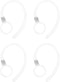 Replacement Earhook for Motorola Elite Flip HZ720 HX550 H19 H19txt H17 H525 H520, 4 Pcs, Clear