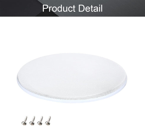Fielect 8" Speaker Grill Cover White Speaker Grill Mesh Round SubWoofer Grille Car Speaker Grill Cover Guard Replacement