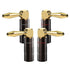 FosPower Right Angle Banana Plugs, 2 Pairs / 4 pcs, 24K Gold Plated Speaker Plug Connectors for Audio Systems