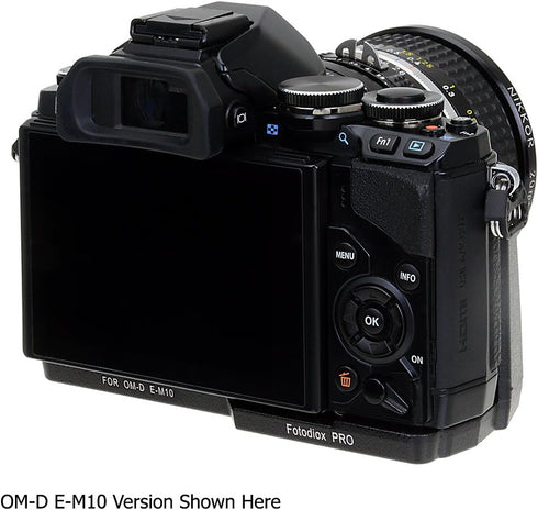 E-M5 Fotodiox Pro, All Metal Black Camera Hand Grip for Olympus OM-D Mirrorless Digital Camera with Battery Access