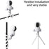 LamYHeng 2Pack Mount,360 1/4" No Drill Security Cameras Degree Rotating Swivel Mini Ball Head Mount ,Flexibl Wall Pole