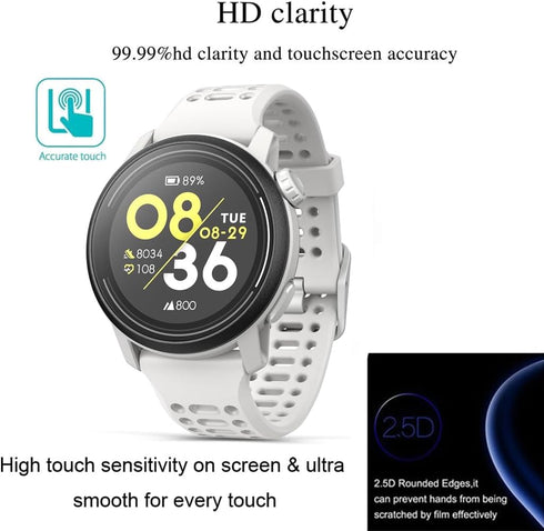 4 Pack Compatible with COROS PACE 3 Watch Screen Protector, Tempered Glass Anti-Scratch Cover Foils - Bubble Free