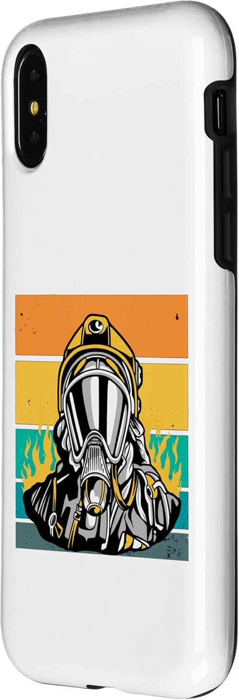 iPhone X/XS Firefighter fireman hero bravery Gear rescue fire safety Art Case