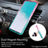 Silverback Moving Liquid Holographic Glitter Case for Galaxy S20, Girls Women Bling Ring Stand Slim Case - Green