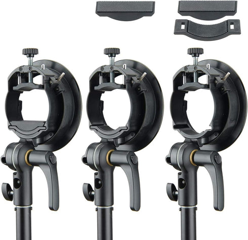 Godox S2 Speedlite S-Type Bracket Bowens Mount for Godox V1 AD200Pro AD400Pro, Precise Tilt Control and Umbrella Mount