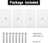 Weewooday 4 Pieces Coax Wall Plate, 1-Port TV Cable Cover Outlet Plate with F-type Connector Coaxial Cable, Screws
