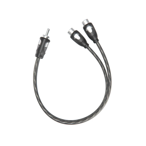1ft RCA 1 Male to 2 Female Audio Speaker Y Adapter Splitter Cable (2 Pack)