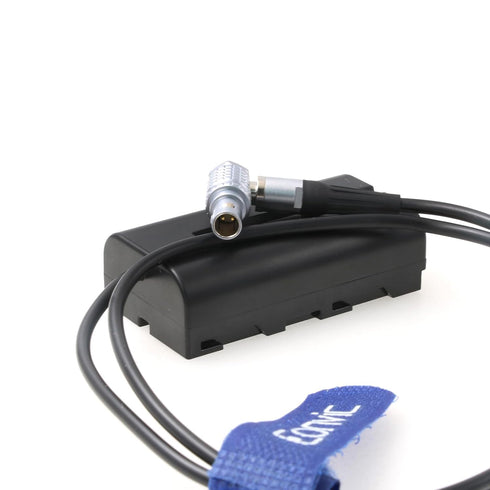 Eonvic Dummy Battery to 2 Pin Male Power Cable for Z CAM E2, NP F970 F550 F570, Atomos Ninja V, Blackmagic Monitor