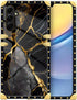 DAIZAG Black Gold Natural Marble Pattern Case for Samsung Galaxy A15, Soft Shockproof Cover for Girls Women