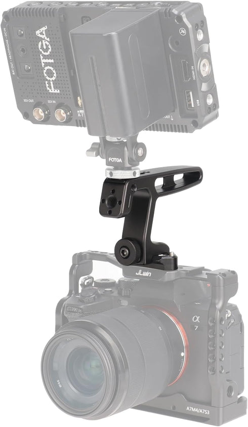 FocusFoto 1/4"-20 3/8"-16 3/8"-16 NATO Handle Grip for Lightweight DSLR Mirrorless Camera Cage Rig, Mini Top/Side