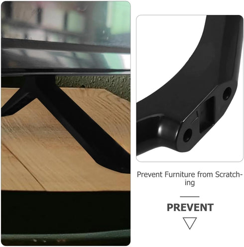 THUVIJDN Black Tv Base Stand Replacement Feet Pedestal Televisions Legs Mounts Smart Tvs Table Top Desktop Universal Pp