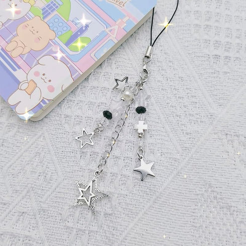 1-4 PCS Cute Y2K Phone Charm Aesthetic Accessories, Bear Strawberry Butterfly Heart Lanyard String for Bag Decor
