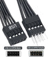 COMeap Front Panel Connector - Motherboard Extension Cable Set for PC DIY with Front Panel Extension Plug