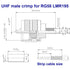Pack of 5 UHF PL-259 Male-Plug Crimp Connector Adapter for RG58/U LMR195