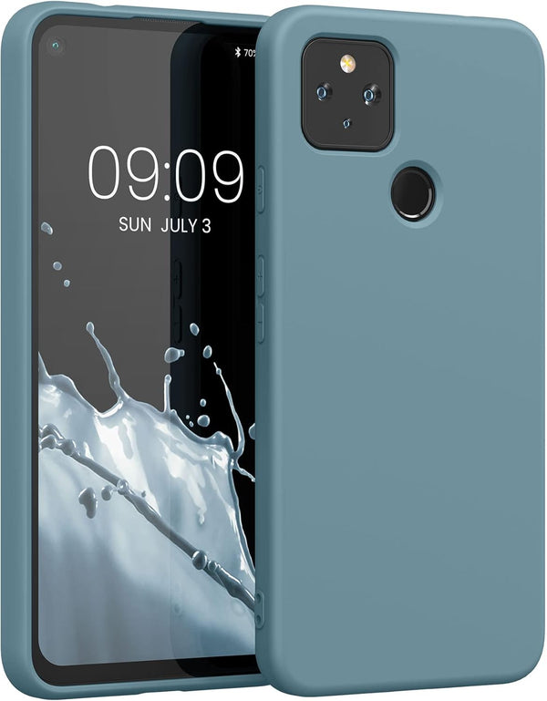 kwmobile Case Compatible with Google Pixel 4a 5G - Slim Protective TPU Silicone Phone Cover, Arctic Night