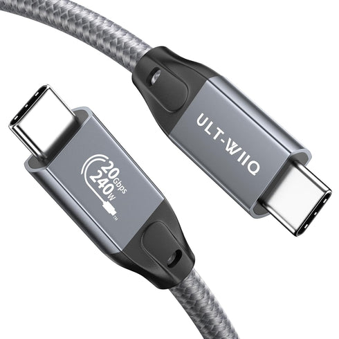 ULT-WIIQ USB C to USB C Cable Fast Charging 240W PD 3.1, 20Gbps Data Transfer for iPhone 15, Samsung