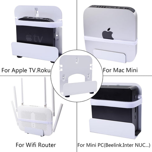 Generic M4 Gmailmall Cable Box Mount Modem Adjustable Wall Mount for Most Narrow Media Players Compatible with Roku