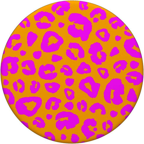 Cheetah Leopard Pattern Pink Orange Standard PopGrip PopSockets