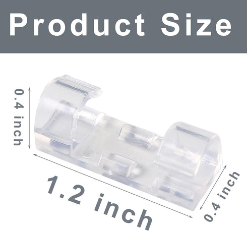 120Pcs Self Adhesive Transparent Cable Clips, Heavy Duty Wire Holder for Tidy Drop Cord Management