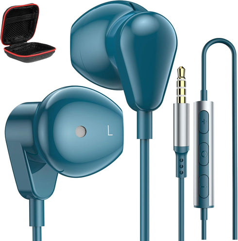 3.5mm Wired Earbuds for Samsung Galaxy A25 A15 A14 A03S A23 Note 5 8 9 S10E S10+ S8+ S9, Deep Bass Headset
