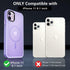 MOCCA Magnetic iPhone 11 Case, Slim Thin Shockproof Cover with Glass Screen Protector - Light Purple